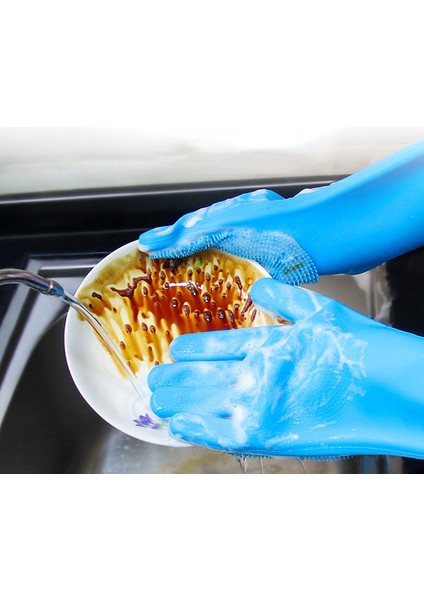 Pembe Tarzı 1 Çift Bulaşık Yıkama Temizlik Eldiveni Sihrili Silikon Sünger Lastik Bulaşık Yıkama Eldiveni Tekrar Kullanılabilir Mutfak Temizlik Araçları (Yurt Dışından) modelleri