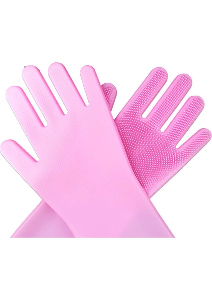 Turuncu Tarzı 1 Çift Bulaşık Yıkama Temizlik Eldiveni Sihirli Silikon Kauçuk Bulaşık Yıkama Eldiveni Ev Temizlik Aracı Süngerli Mutfak Temizleme Aracı (Yurt Dışından) fırsatları