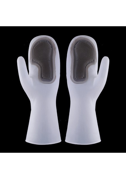 Gri Tarzı Silikon Bulaşık Eldiveni Dayanıklı Ev Işleri Temizlik Izolasyon Eldiveni Mutfak Temiz Araçları Elleri Koruyan Eldivenler (Yurt Dışından)