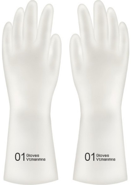 Desen 3 Stili L 9cm 2parça Suya Dayanıklı Lastik Ince Temizlik Eldiveni Mutfak Bulaşıkları Için Latex Eldiven (Yurt Dışından)