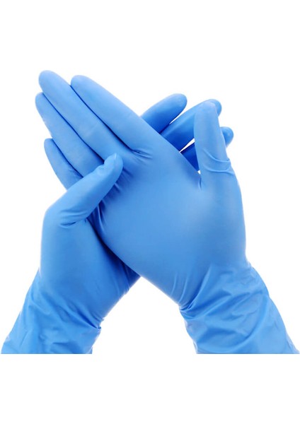 Mavi Eldiven 150G Tarzı S Beden Tek Kullanımlık Mavi Nitril Eldiven Kimyasal Dayanıklı Toz Ücretsiz Laboratuvar Mutfak Ev Işleri Temizlik Vinil Iş Eldivenleri (Yurt Dışından)