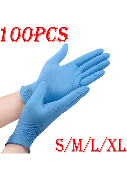 Mavi Eldiven 150G Tarzı S Beden Tek Kullanımlık Mavi Nitril Eldiven Kimyasal Dayanıklı Toz Ücretsiz Laboratuvar Mutfak Ev Işleri Temizlik Vinil Iş Eldivenleri (Yurt Dışından) fiyatları