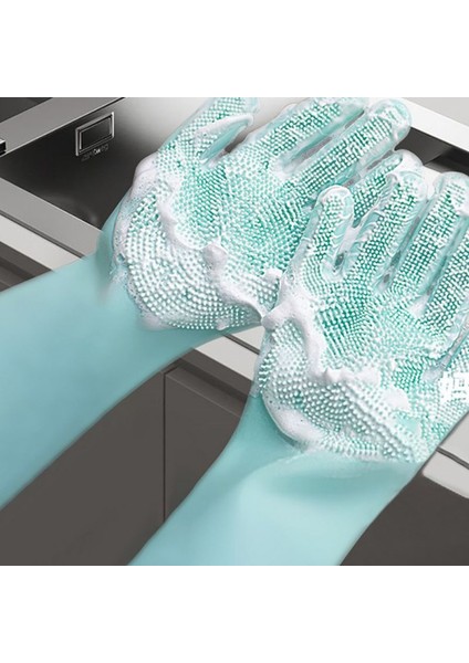 Pembe Tarzı 130G 1 Çift Bulaşık Yıkama Temizlik Eldiveni Silikon Kauçuk Bulaşık Yıkama Eldiveni Ev Temizleyici Mutfak Temizlik Aracı Sünger (Yurt Dışından) fiyatları