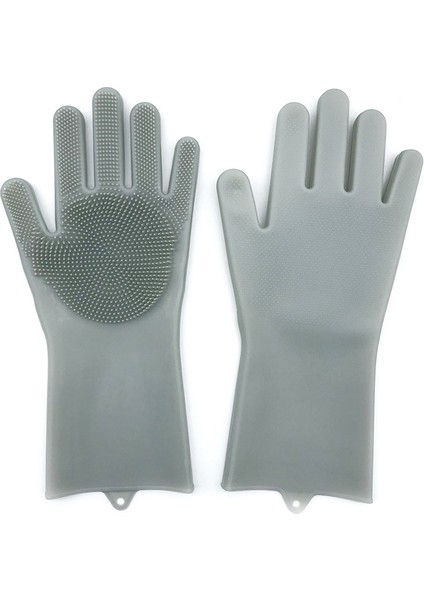 Gri Tarzı Ince 1 Çift Çok Fonksiyonlu 34.5*15.5cm Silikon Isıya Dayanıklı Bulaşık Eldiveni Ev Temizlik Araçları Mutfak Aksesuarları (Yurt Dışından)