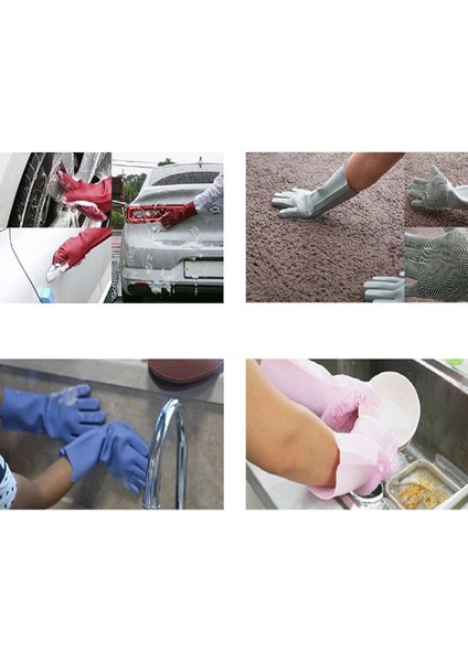 Gri Tarzı Ince 1 Çift Çok Fonksiyonlu 34.5*15.5cm Silikon Isıya Dayanıklı Bulaşık Eldiveni Ev Temizlik Araçları Mutfak Aksesuarları (Yurt Dışından) fırsatları