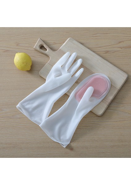 Stil A-Pembe Tarzı Bulaşık Eldiveni Ev Için Sihirli Silikon Yumuşak Fırça Eldiveni Mutfak Temizlik Dezenfeksiyon Dayanıklı Fırça Tencere Kauçuk Eldiven (Yurt Dışından)