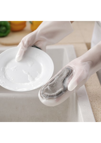Stil A-Pembe Tarzı Bulaşık Eldiveni Ev Için Sihirli Silikon Yumuşak Fırça Eldiveni Mutfak Temizlik Dezenfeksiyon Dayanıklı Fırça Tencere Kauçuk Eldiven (Yurt Dışından) fiyatları