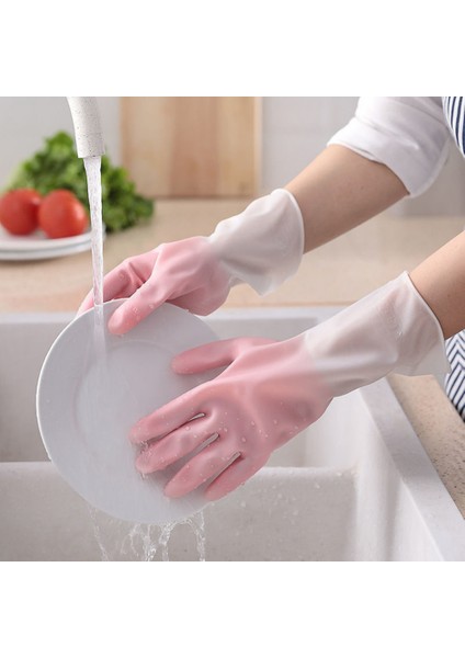 Mavi Stil L Boyutu 1 Çift Silikon Bulaşık Eldiveni Mutfak Temizlik Aracı Ev Temizliği Kauçuk Eldiveni Bulaşık Yıkama Su Geçirmez ve Elleri Koruyun (Yurt Dışından) fiyatları