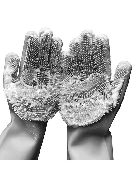 Mor Tarzı Bulaşık Yıkama Temizlik Eldiveni Silikon Kauçuk Sünger Eldiven Ev Temizleyici Mutfak Temizleme Araçları Mutfak (Yurt Dışından) indirimleri