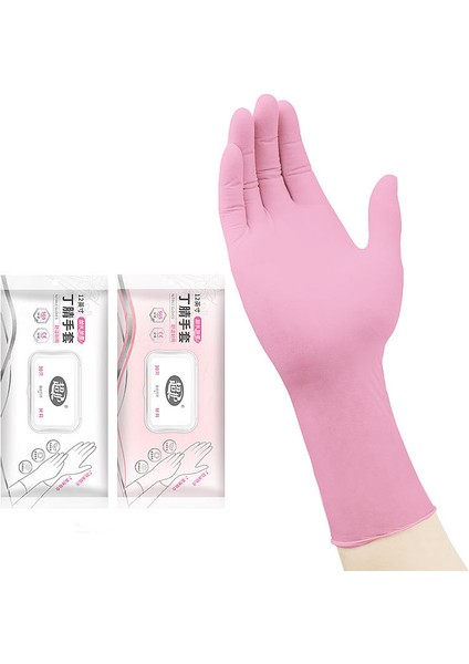 Pembe 30PCS Tarzı L Boyutu 12 Inç Kalın Nitril Tek Kullanımlık Temizlik Eldiveni Pembe Mutfak Bulaşık Eldiveni (Yurt Dışından) fiyatları