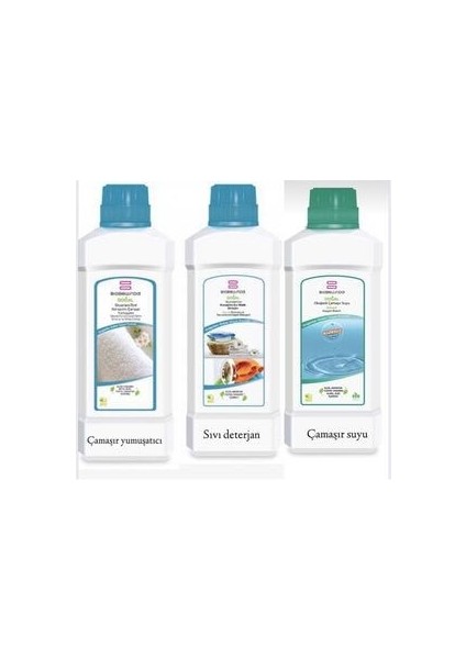 Sıvı Matik Deterjan / Konsantre Çamaşır Yumuşatıcı /oksijenli Çamaşır Suyu (3lü Set)