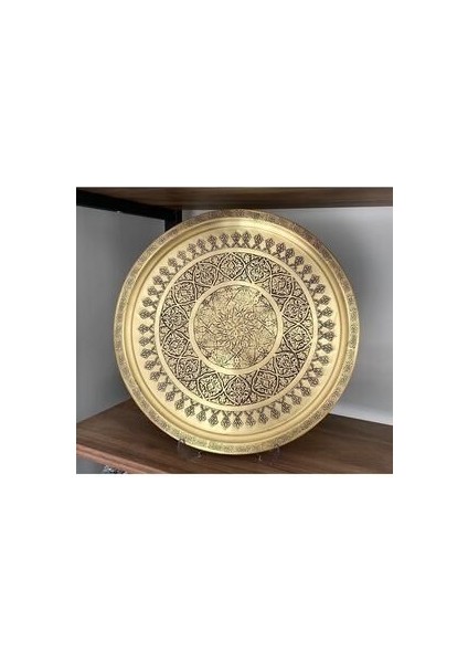 Gold Eskitme Bakır Tepsi