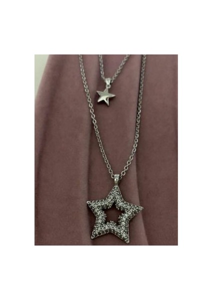 Yıldız Taşlı Ikili Kolye fiyatları