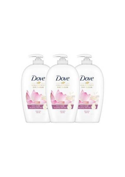 Nemlendirici Sıvı Sabun Lotus Çiçeği ve Pirinç Sütü Özü 450 ml x 3 Adet