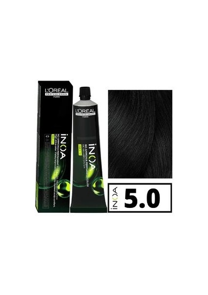 Inoa Oxidant-Free Antioxidant Hair Dye 5.0 Light Brown 60 gr