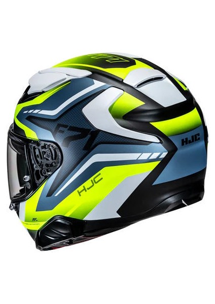 F71 Fes MC3HSF Kapalı Motosiklet Kaskı Beyaz Mavi Neon modelleri