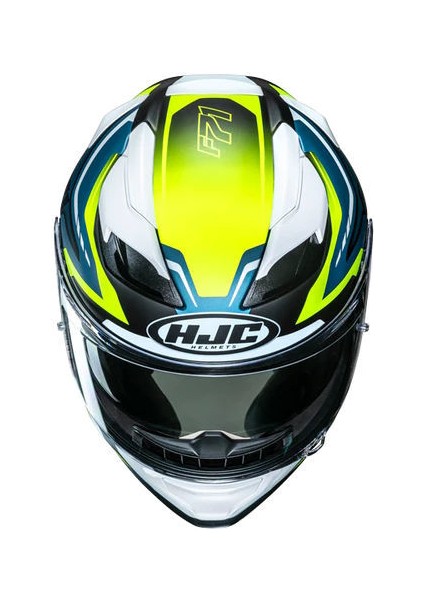 F71 Fes MC3HSF Kapalı Motosiklet Kaskı Beyaz Mavi Neon fırsatları