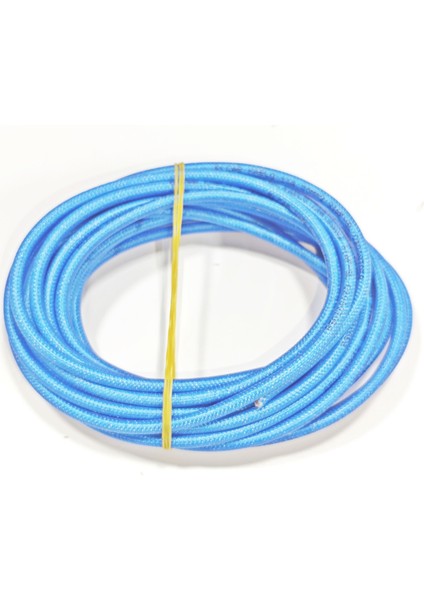 Mavi Renk 4mm Cam Elyaf Örgü Yanmaz Kablo 5metre, -60/+180°C fırsatları