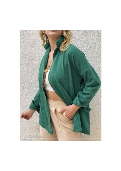 Yeşil Triko Gömlek