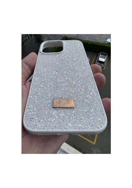 Iphone 15PRO Uyumlu Taşlı Beyaz Kılıf modelleri