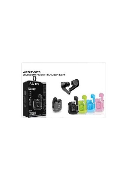 Auris ARS-TW09 Bt-5.3 Dijital Göstergeli Tws Kulakiçi Bluetooth Kulaklık