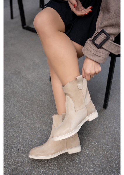 Ricky Bej Süet Kadın Kısa Bot fiyatları