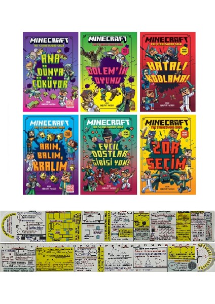 Minecraft Stonesword Saga / 6 Kitap Set (Matematik Öğreten Cetvel)