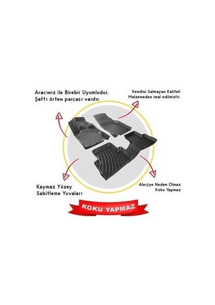 Mercedes Clk C209 2002-2010 3D Siyah Kokusuz Havuzulu Paspas Takımı fiyatları