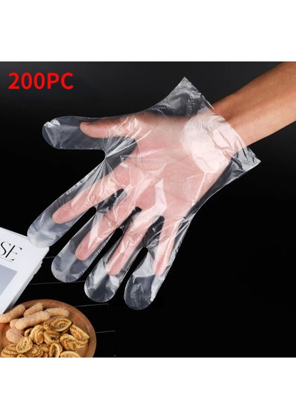 200PCS Tarzı Tek Kullanımlık Eldiven Gıda Plastik Eldiven Mutfak Çevre Dostu Koruyucu Gıda Güvenliği Sağlık Eldiveni Meyve Sebze Eldiveni (Yurt Dışından)