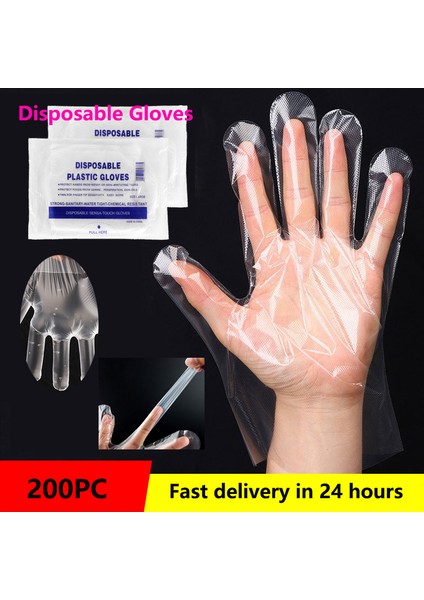 200PCS Tarzı Tek Kullanımlık Eldiven Gıda Plastik Eldiven Mutfak Çevre Dostu Koruyucu Gıda Güvenliği Sağlık Eldiveni Meyve Sebze Eldiveni (Yurt Dışından) fiyatları