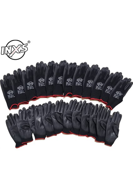 Beyaz Stil Xl Boyutu 10 Çift Iş Eldiveni Pu Kaplamalı Siyah Güvenlik Eldiveni El Koruyucu Kaymaz Endüstriyel Mekanik Koruyucu Çalışma Eldiveni Uk Stokta (Yurt Dışından) fiyatları