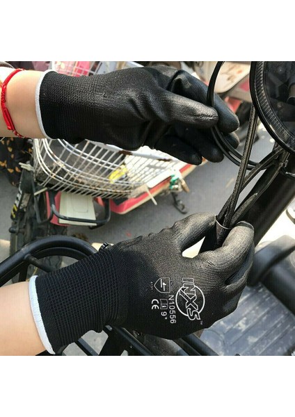 Beyaz Stil Xl Boyutu 10 Çift Iş Eldiveni Pu Kaplamalı Siyah Güvenlik Eldiveni El Koruyucu Kaymaz Endüstriyel Mekanik Koruyucu Çalışma Eldiveni Uk Stokta (Yurt Dışından) modelleri