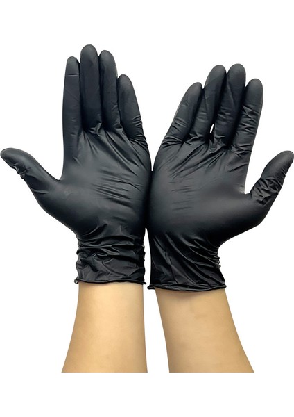 Tpe Stili M Boyutu Siyah Tek Kullanımlık Lateks Eldiven Yağ Geçirmez Nitril Eldiven Iş Mutfak Ev Yıkama Bahçe Temizliği Için (Yurt Dışından) indirimleri
