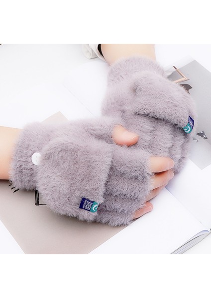 Kahverengi Tarzı Pelüş Eldiven Kış Kalın Örme Yün Sıcak Parmak Ucu Açık Eldiven Dış Mekan Soğuk Koruma Malzemeleri Unisex Xpy (Yurt Dışından) fiyatları