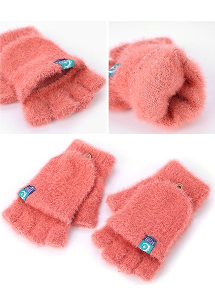 Kahverengi Tarzı Pelüş Eldiven Kış Kalın Örme Yün Sıcak Parmak Ucu Açık Eldiven Dış Mekan Soğuk Koruma Malzemeleri Unisex Xpy (Yurt Dışından) indirimleri