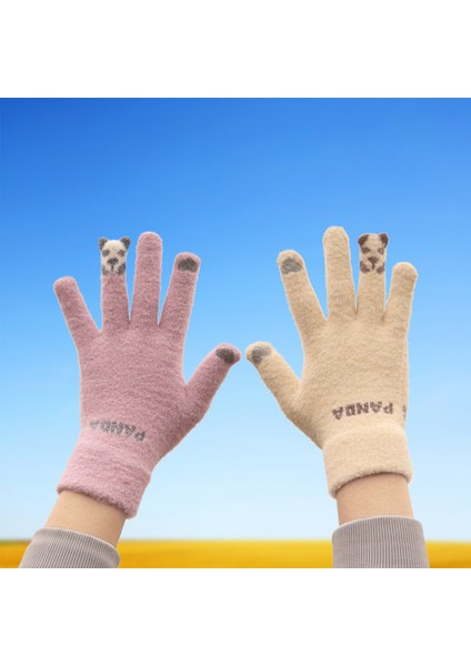 Açık Pembe Tarzı Kadınlar Için Kış Dokunmatik Ekran Eldiveni Sıcak Esnek Örgü Eldiven Modelleri Yün Imitasyonu Tam Parmaklı Guantes Dişi Tığ Işleme Luvas Kalınlaşma (Yurt Dışından) fiyatları