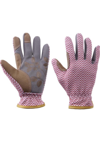 Pembe Tarzı S Beden 1 Çift Dokunmatik Ekran Kadın Profesyonel Bahçıvan Diken Geçirmez Çiçek Dikimi Bahçe Iş Eldiveni (Yurt Dışından)