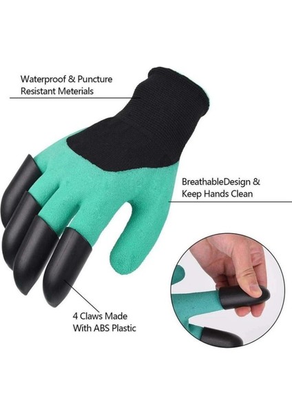 C 8 Pençe Stili 2 Adet Bahçe Eldiveni Sağ El Pençe Parmak Ucu Abs Plastik Eldiven Hızlı Kazıma Bitki Ev Serası Kazma Ekim Için - Ürün (Yurt Dışından) indirimleri
