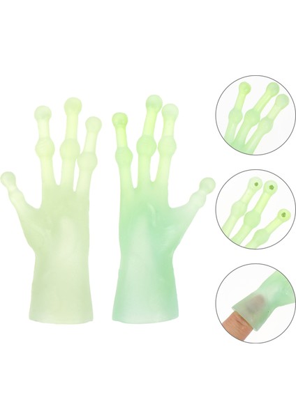 Yeşil Stil 7X2X2CM Parmak Cadı Çocuk Oyuncakları Kuklalar Kostüm Eldivenler Kukla Oyuncakları Işaretçiler Işaretleyici Okuma Parmakları Kadınlar Büyücü Yeşil Tırnaklar Uzaylı Eller (Yurt Dışından)
