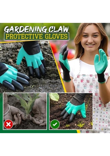 Turuncu-4 Pençe Stili Bahçıvan Eldiveni Koruyucu Pençeler Kazma Daldırma Iş Güvenliği Paws Bahçe Bitki Sebze Çiçek Yabani Ot Koruma (Yurt Dışından) fiyatları