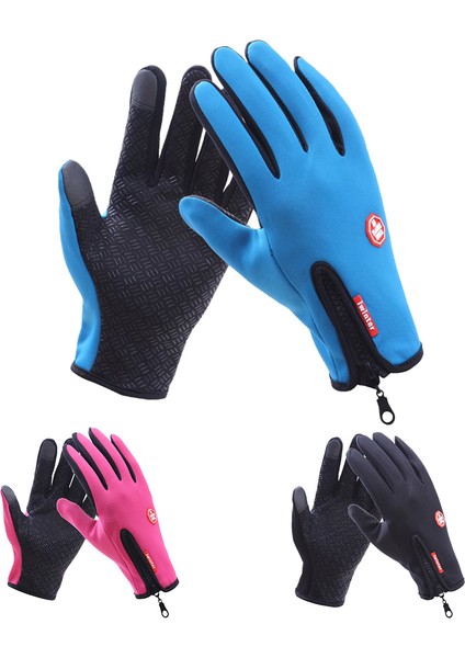 Kırmızı Stil L Boyutu Unisex Dokunmatik Kış Termal Sıcak Eldiven Bisiklet Bisikleti Kayak Kampçılık Yürüyüş Eldiveni Spor Tam Parmak Eldiven (Yurt Dışından) modelleri