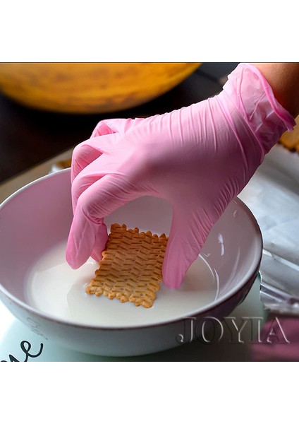 Beyaz - 100 Adet Stili Xl Boyutu Pembe Nitril Tek Kullanımlık Eldiven Lateks Içermez Xs Küçük Kadın Kız Çocuk Ev Temizliği Salon Vinil Eldiven Siyah Tozdan Arındırılmış (Yurt Dışından)