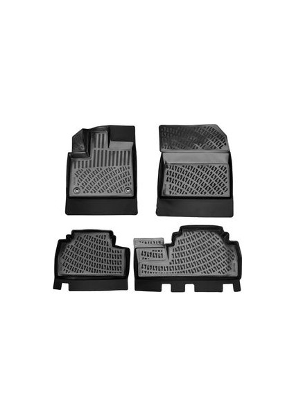 Toyota Rav4 2006-2012 3D Siyah Kokusuz Havuzulu Paspas Takımı