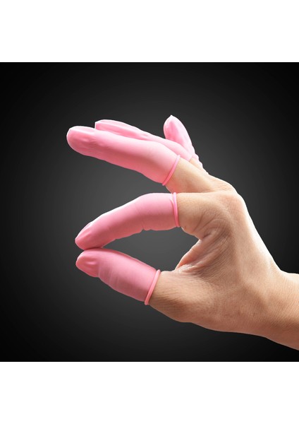 Pembe 300G Çanta Stili 700 Adet Gbag Tek Kullanımlık Parmak Korumalığı Doğal Kauçuk Eldiven Kaymaz Anti-Statik Lateks Parmak Kılıfları (Yurt Dışından)