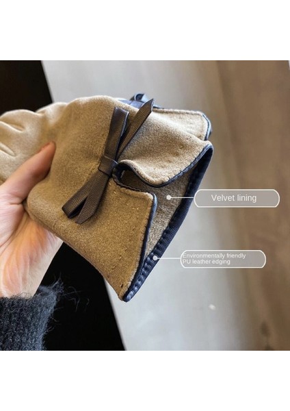 Stil C Gri Stil Kadın Kış Eldiveni Kore Versiyonu Sevimli Kurdele Yumuşak Kalın Peluşlu Sonbahar Bisiklet Sıcak Tutma Dokunmatik Ekran (Yurt Dışından) fiyatları