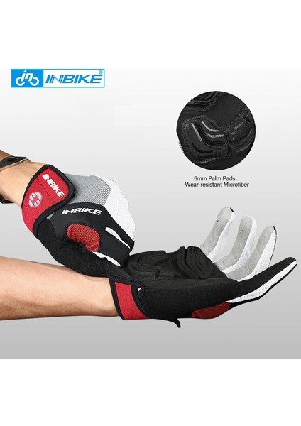 MF319 Kırmızı Tarzı Xl Boyutu Inbıke Tam Parmak Bisiklet Eldivenleri Dayanıklı Mtb Bisiklet Eldivenleri Sürüş Açık Motosiklet Aksesuarları Dokunmatik Ekran Yastıklı IF239 (Yurt Dışından) modelleri