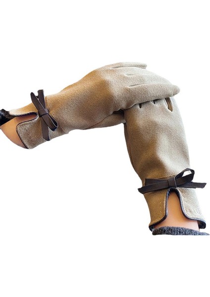 Gri Deri Kenar Stili Kadın Kış Eldiveni Kore Versiyonu Sevimli Kurdele Yumuşak Kalın Peluşlu Sonbahar Bisiklet Sıcak Tutma Dokunmatik Ekran (Yurt Dışından) indirimleri