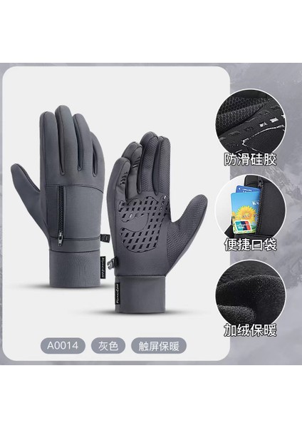SS18 Tarzı S Beden 2023 Yeni Erkek ve Kadın Dokunmatik Ekran Eldiveni Kış Sıcak Tüm Parmak Eldiven Bisiklet Kayak Açık Kamp Yürüyüş Motosiklet (Yurt Dışından)