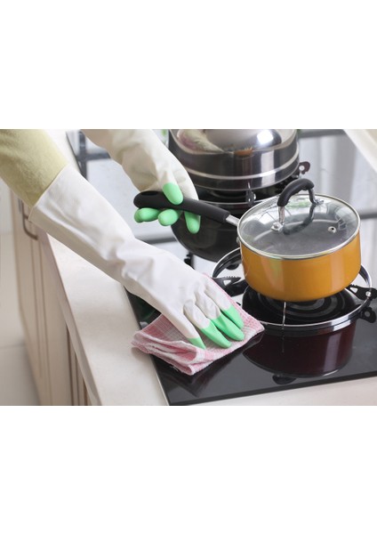 Stil 1 Stili 1 Çift Kolluklu Kauçuk Eldiven Mutfak Bulaşık Yıkama Çok (Yurt Dışından) modelleri