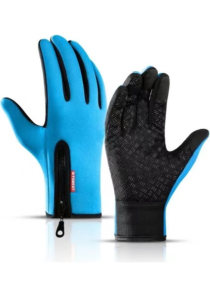 S1 Stili S Beden 2023 Yeni Erkek ve Kadın Dokunmatik Ekran Eldiveni Kış Sıcak Tüm Parmak Eldiven Bisiklet Kayak Açık Kamp Yürüyüş Motosiklet (Yurt Dışından)